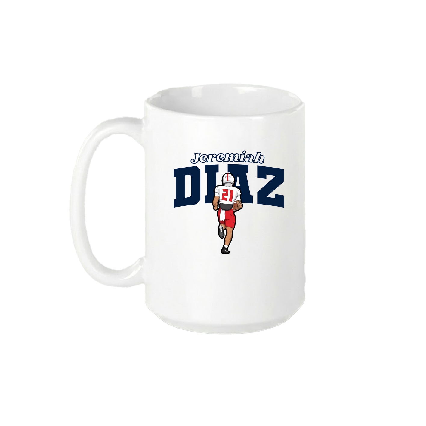 15oz Coffee Mug — Name Arch in White