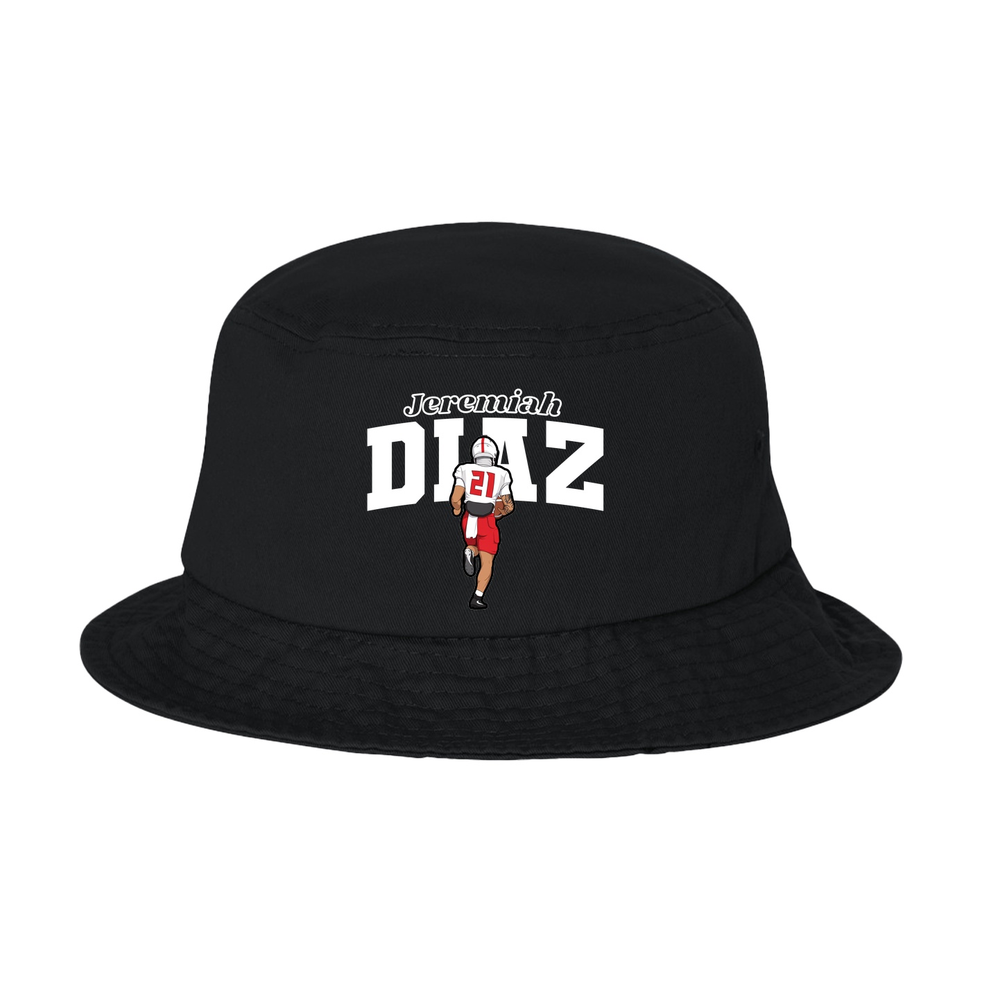 Bucket Cap — Name Arch in Black