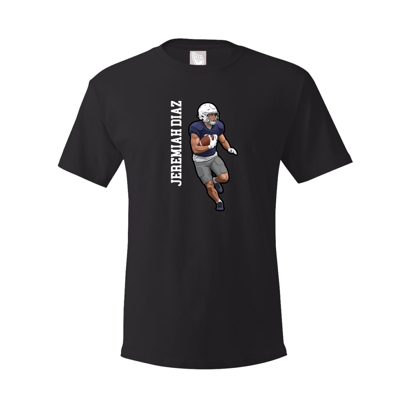 Youth Tee — Name Vertical in Black