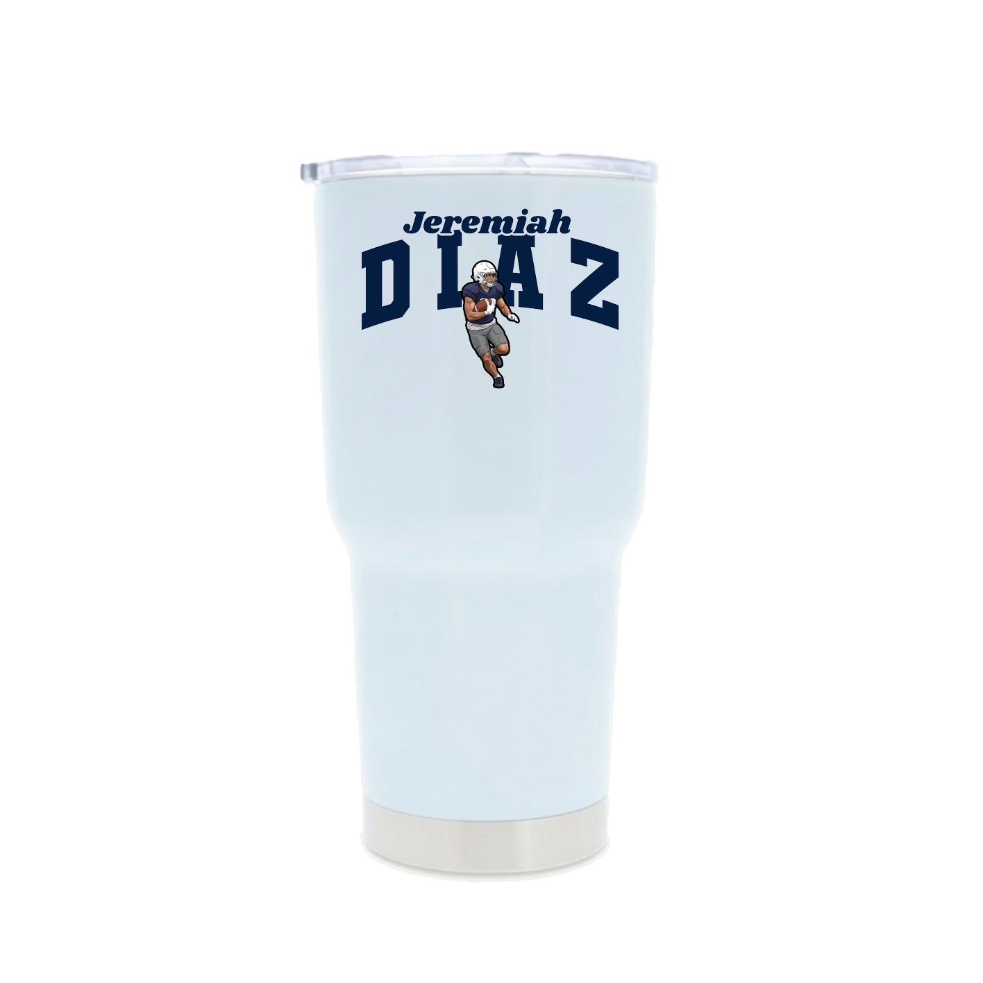 30oz Stainless Steel Tumbler — Signature Arch in White
