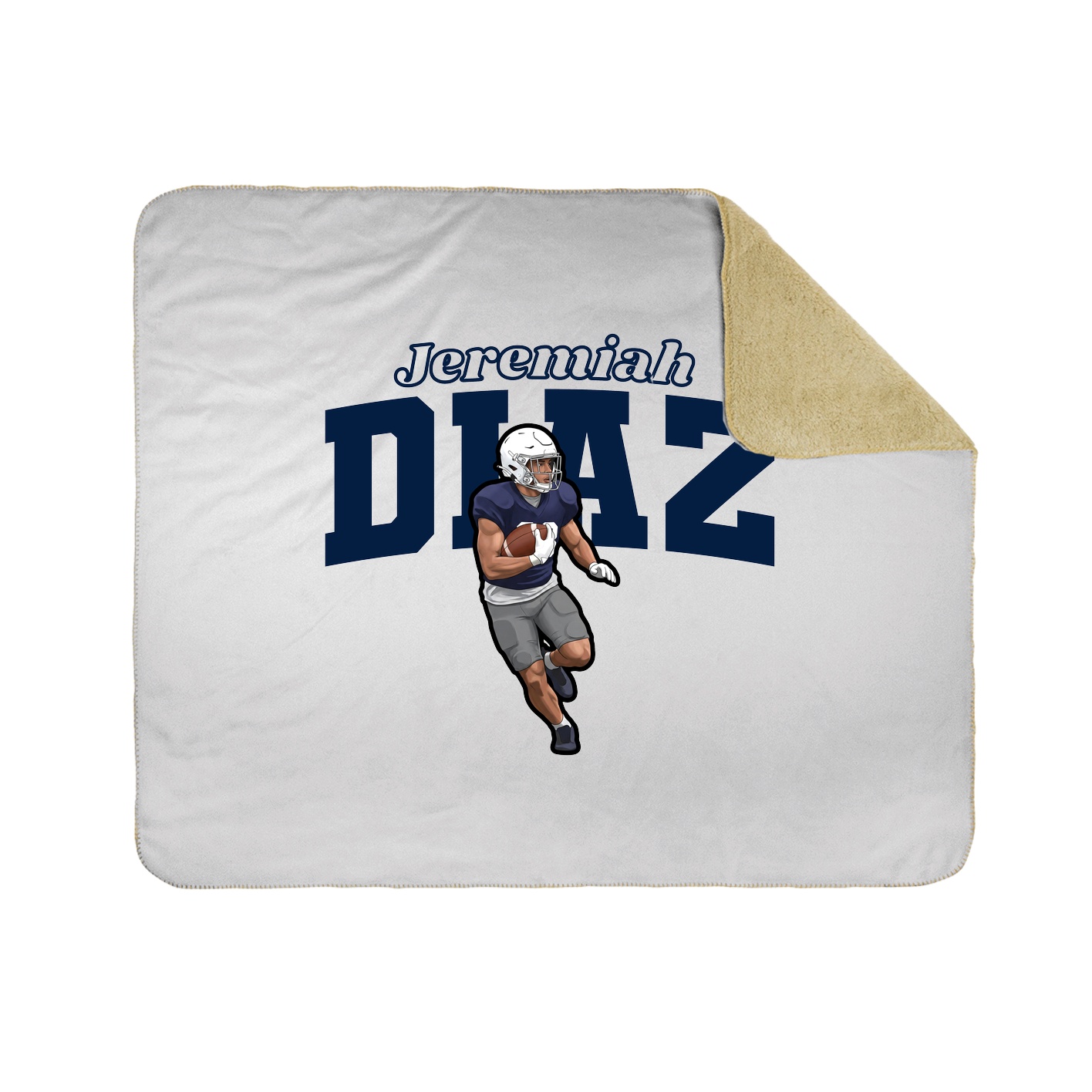 Throw Blanket — Name Arch in White