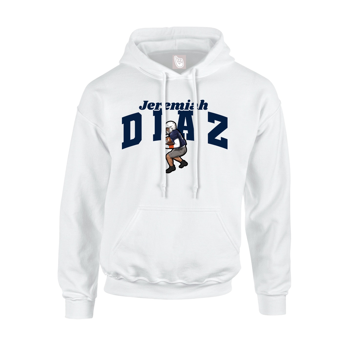 Hoodie — Signature Arch in White