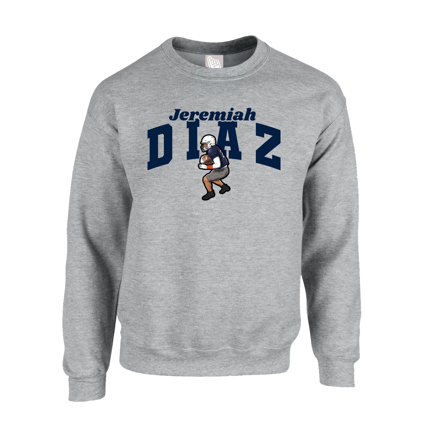 Fleece Crew — Signature Arch in Grey