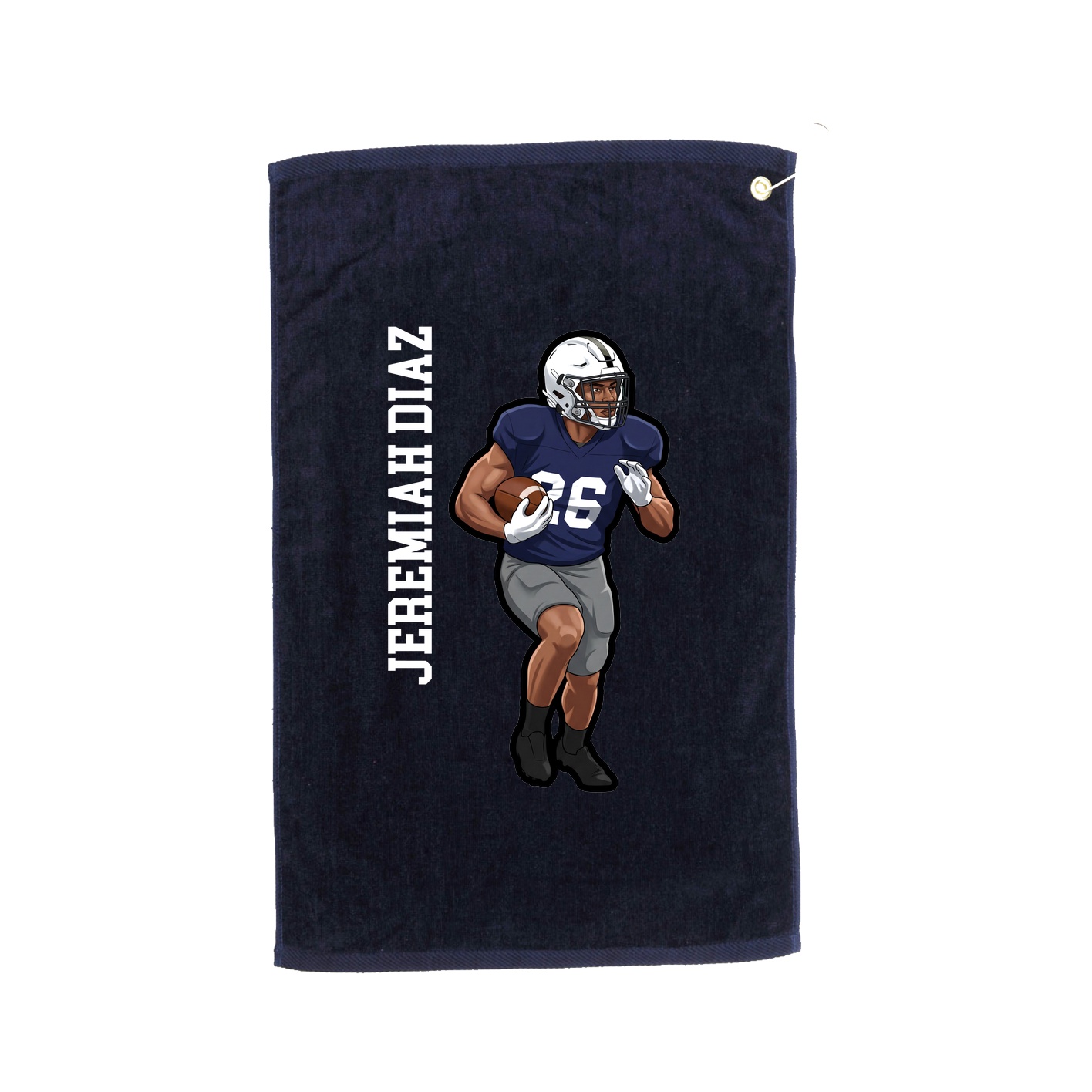 Golf Towel — Name Vertical in Navy