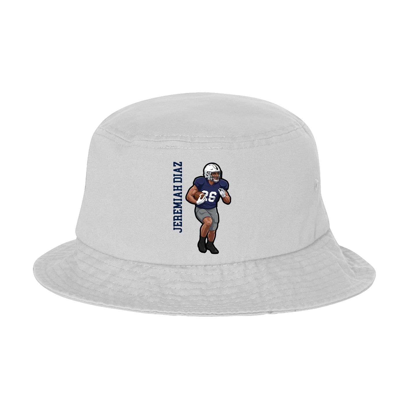 Bucket Cap — Name Vertical in White