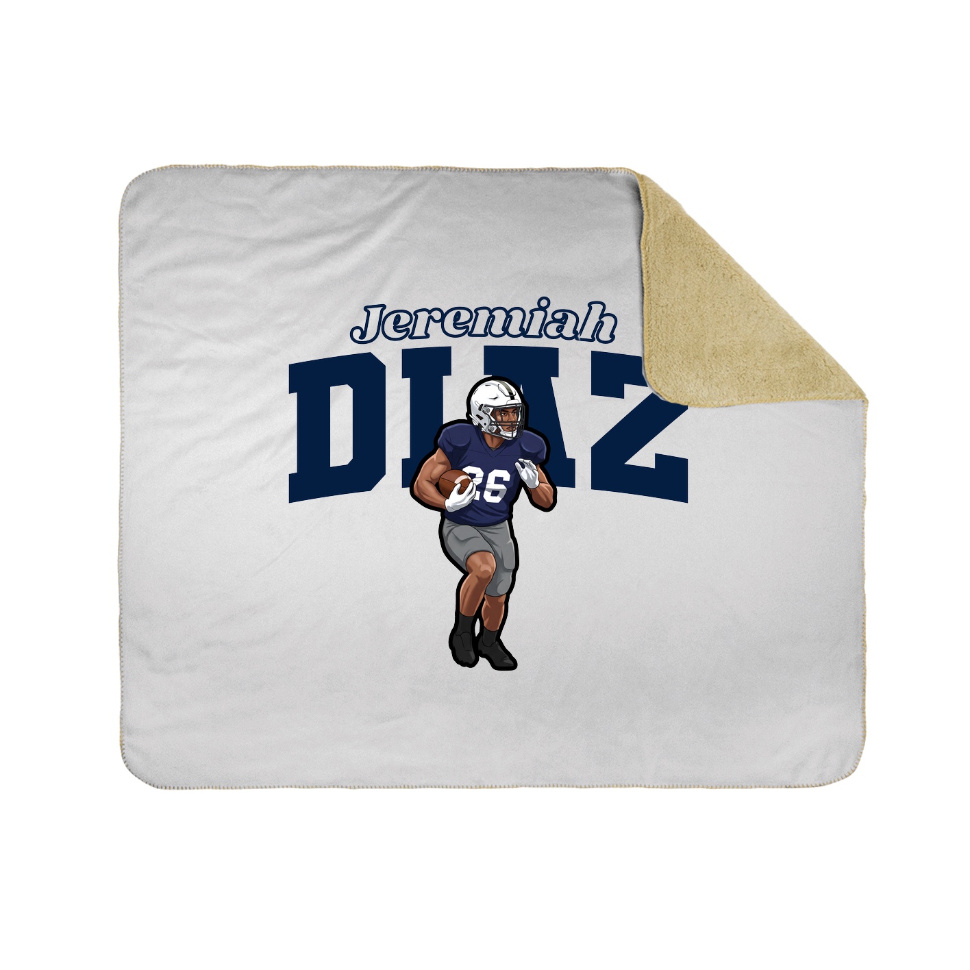 Throw Blanket — Name Arch in White