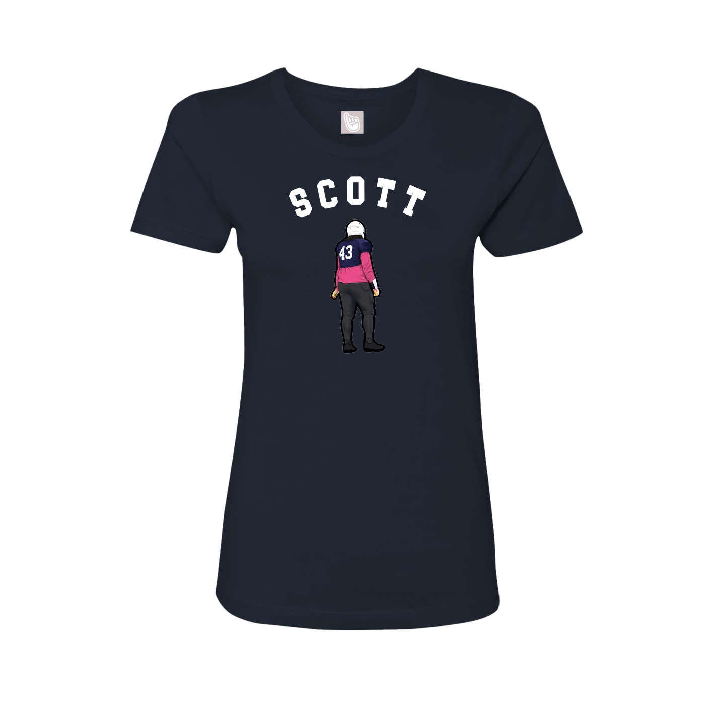 Fitted Women's Tee — Shirsey Arch in Navy
