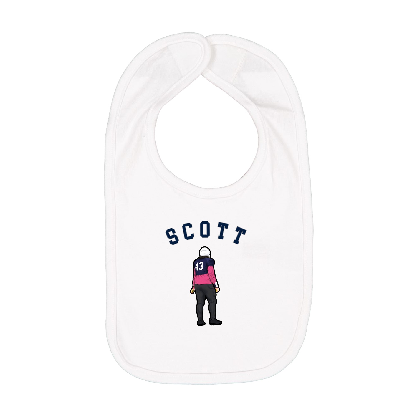 Infant Bib — Shirsey Arch in White