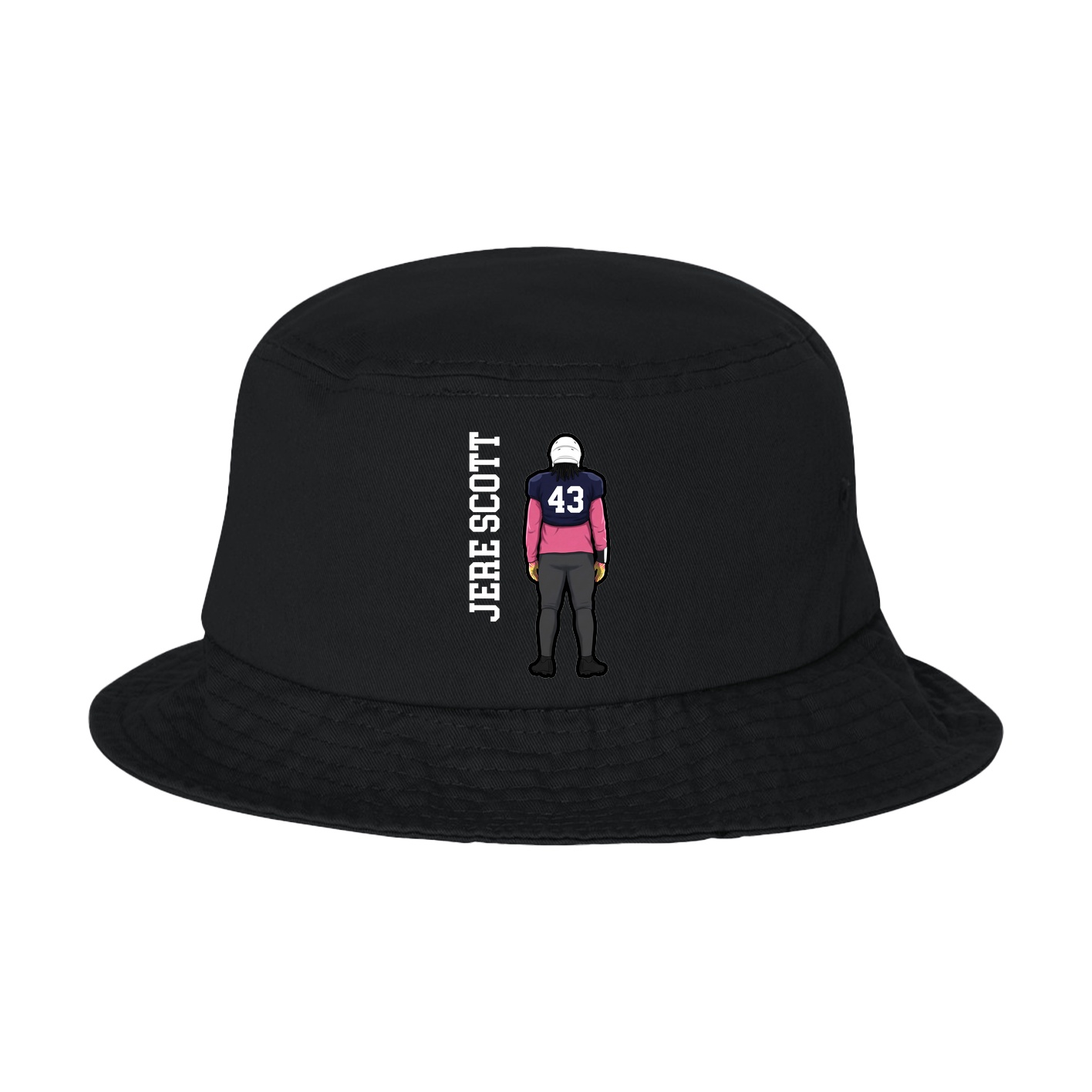 Bucket Cap — Name Vertical in Black