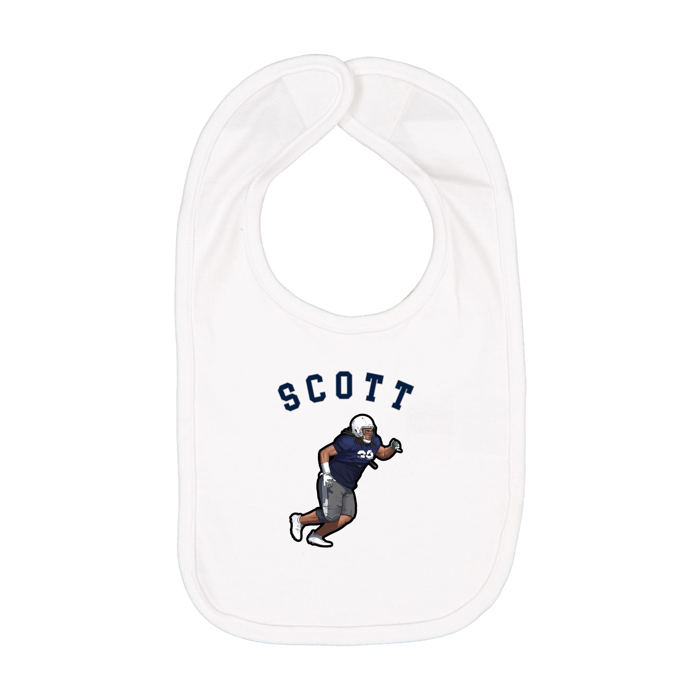 Infant Bib — Shirsey Arch in White