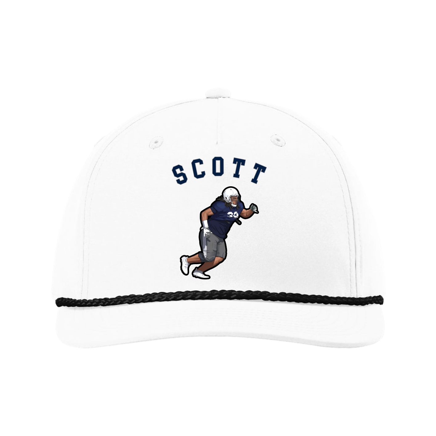 Five-Panel Classic Rope Cap — Shirsey Arch in White