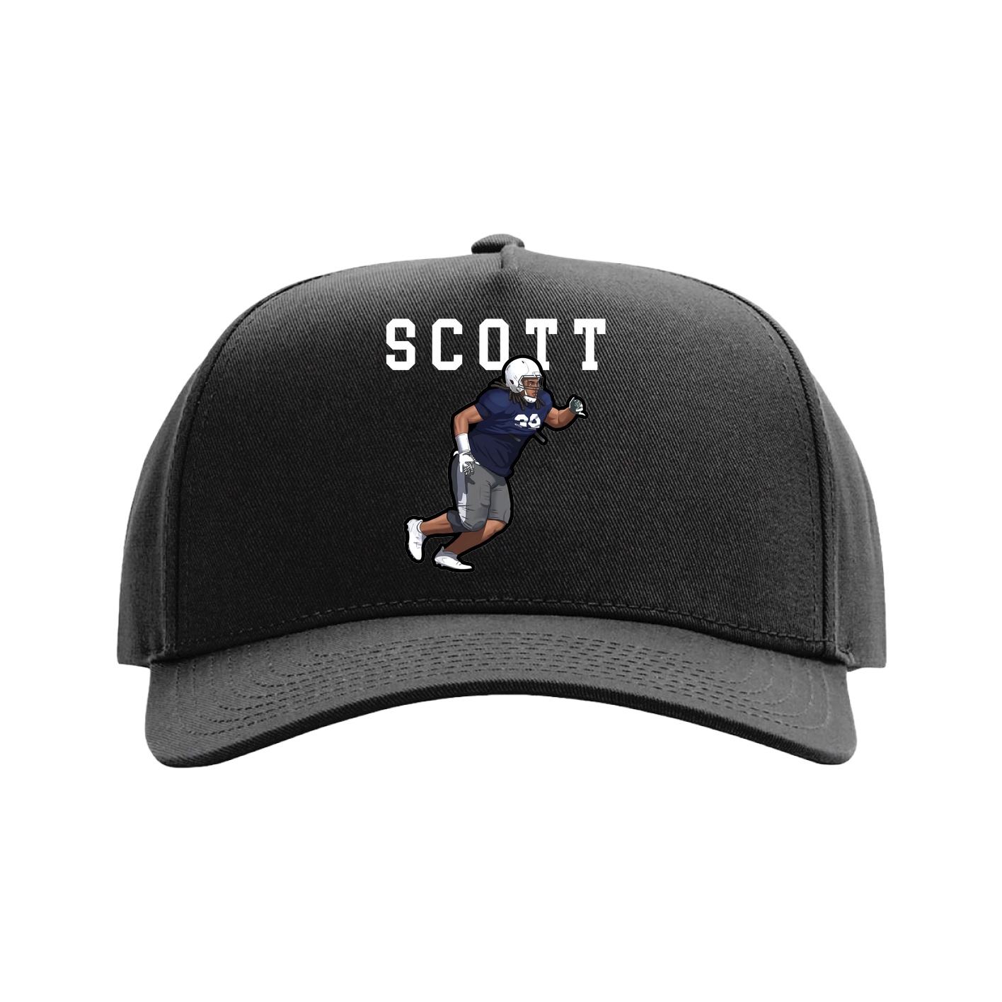 Full Fabric Five-Panel Champ Cap — Shirsey in Black
