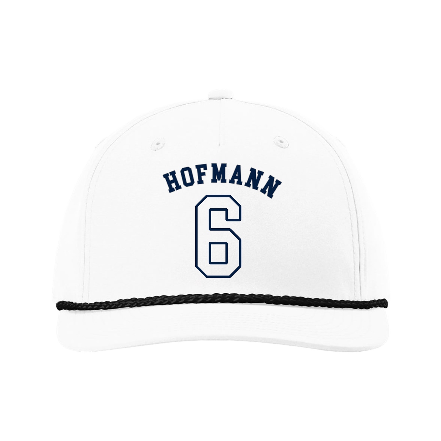 Five-Panel Classic Rope Cap — Shirsey Arch in White