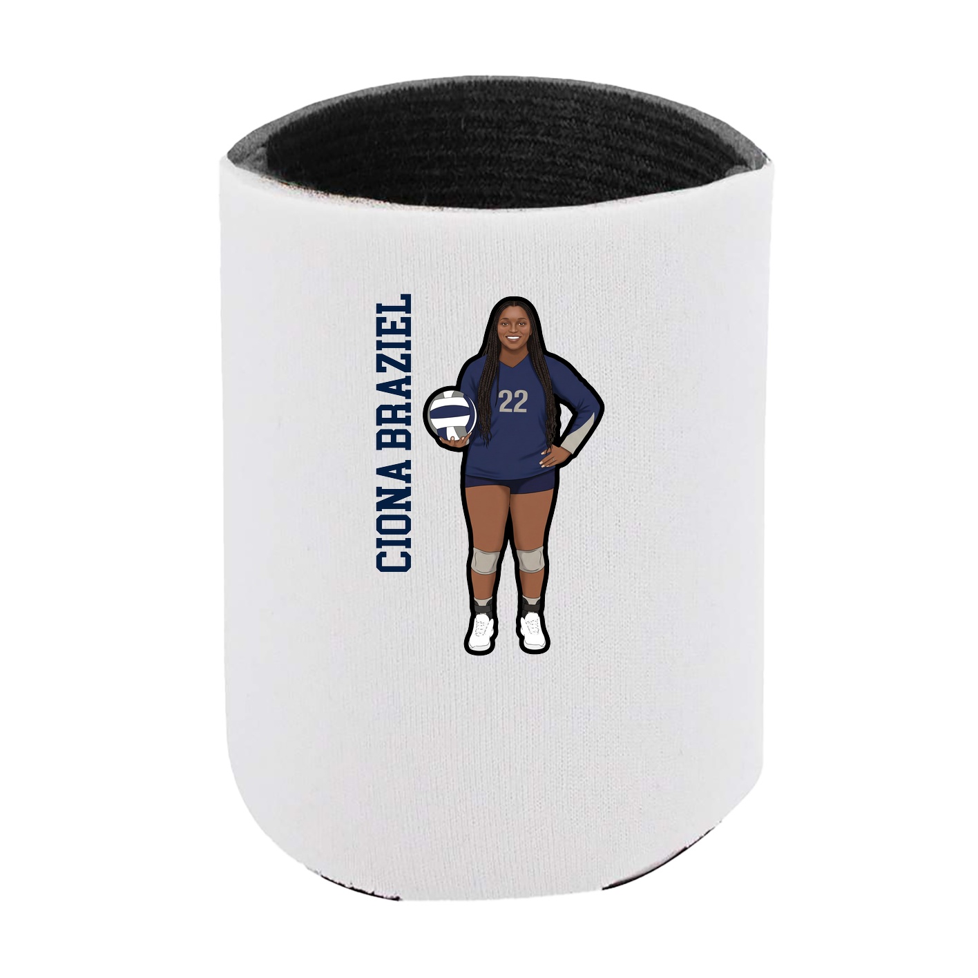 Can Holder — Name Vertical in White