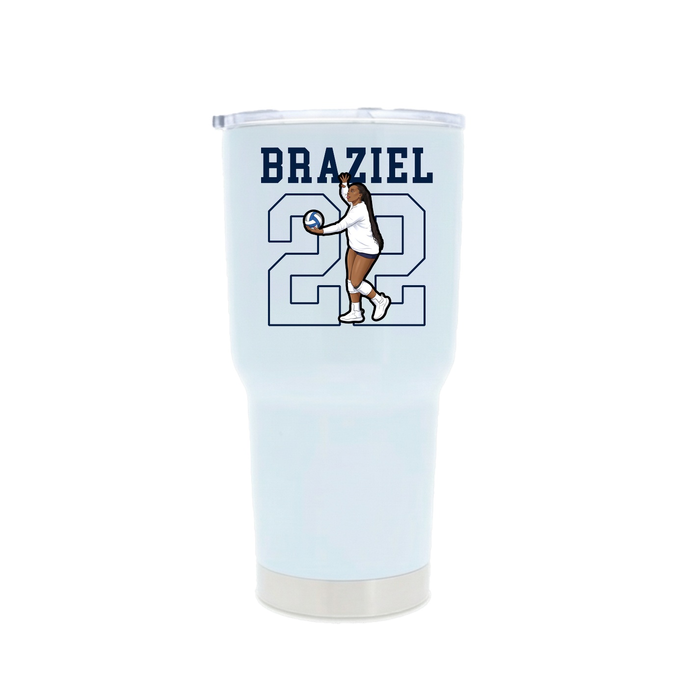 30oz Stainless Steel Tumbler — Shirsey in White