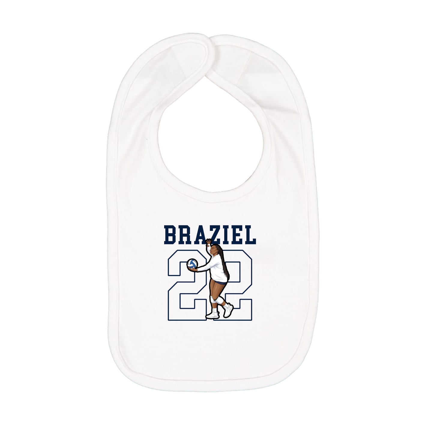 Infant Bib — Shirsey in White