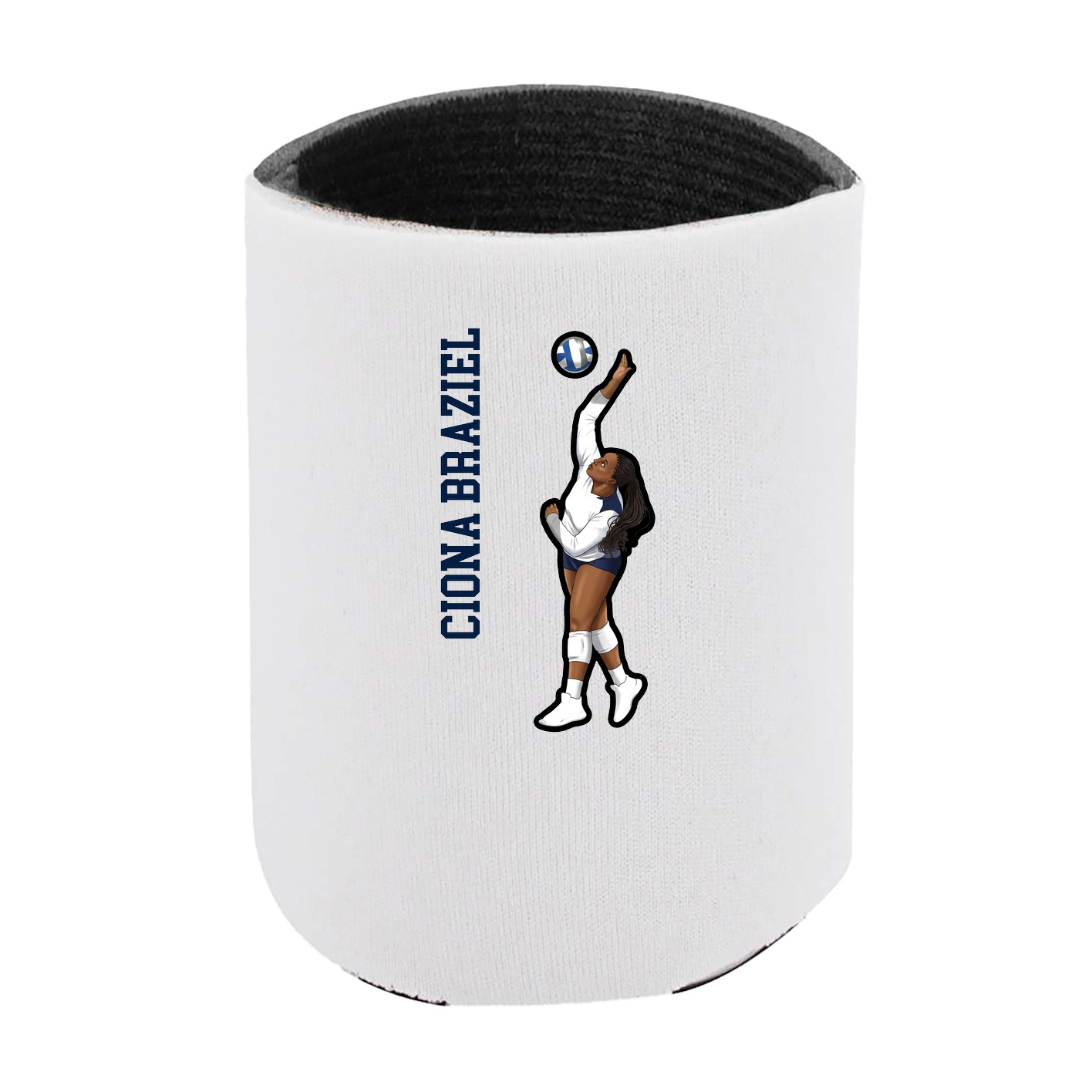 Can Holder — Name Vertical in White