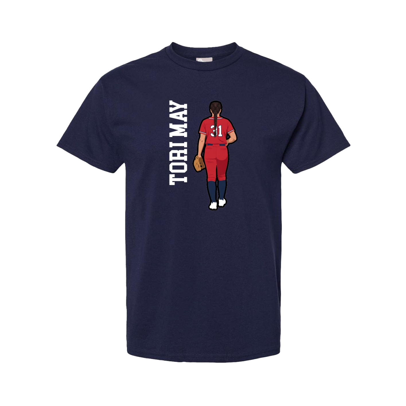 Youth Tee — Name Vertical in Navy