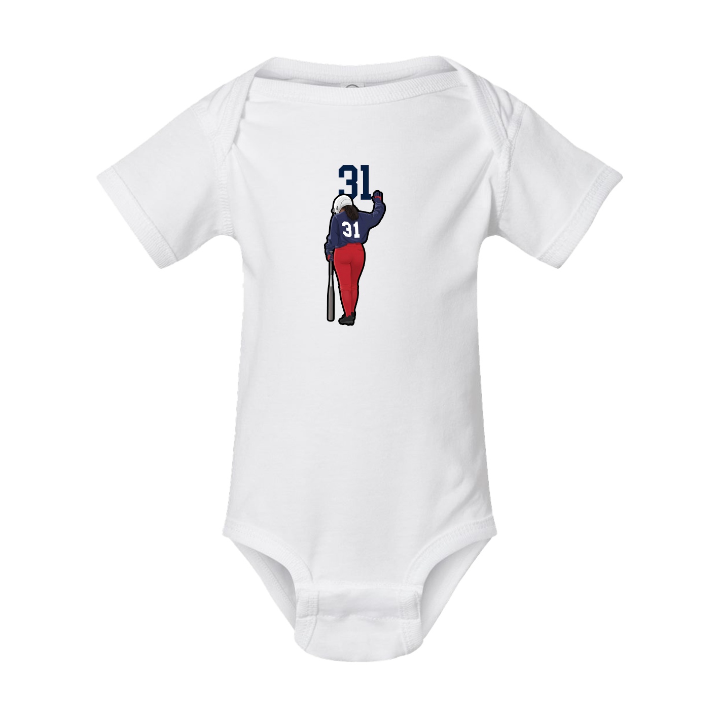Baby Onesie — Number Top in White