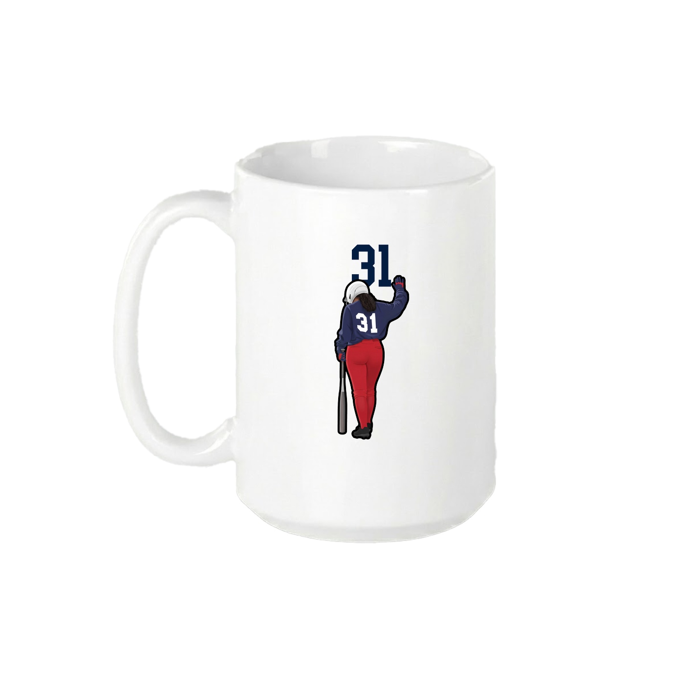 15oz Coffee Mug — Number Top in White