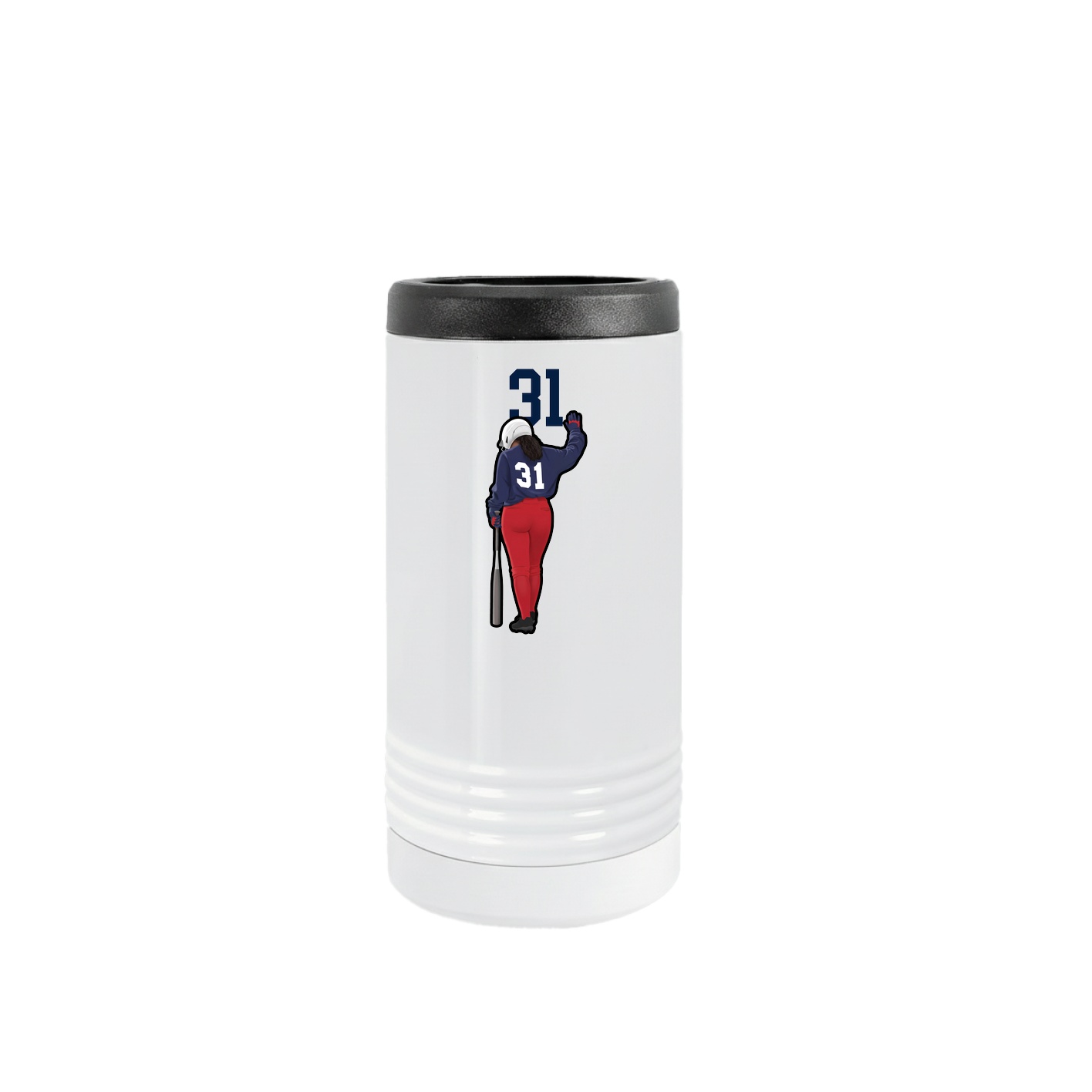 Slim Beverage Holder — Number Top in White