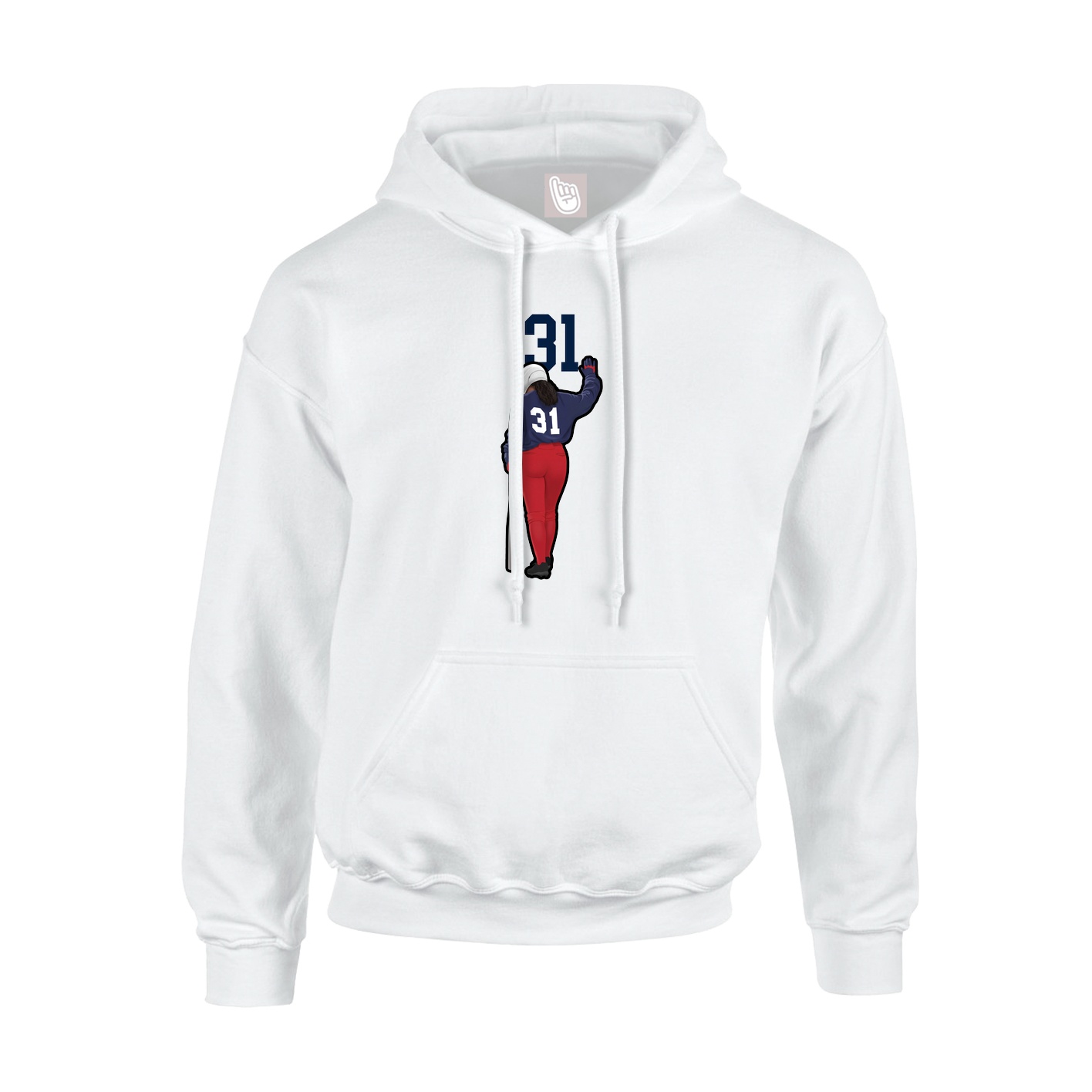 Hoodie — Number Top in White