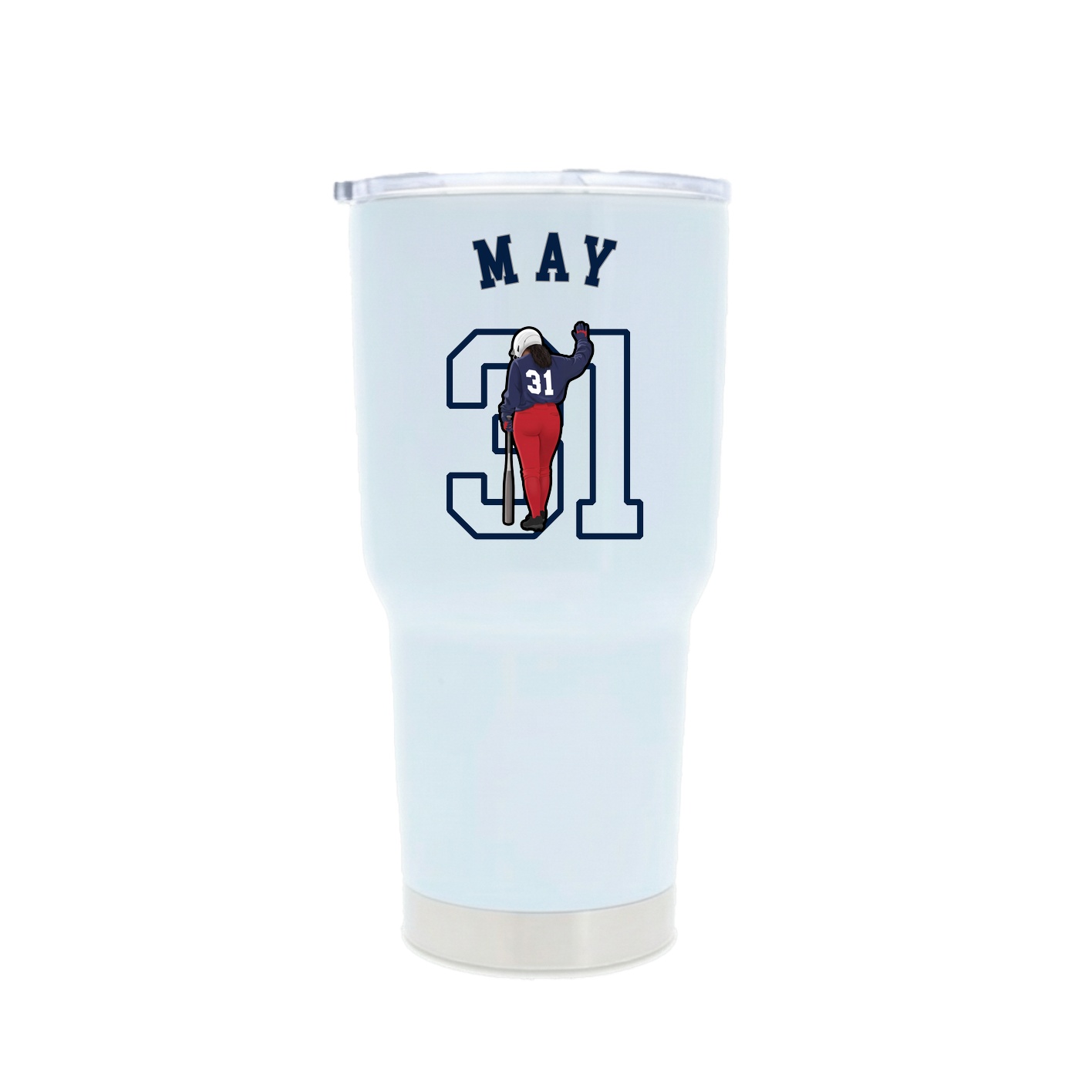30oz Stainless Steel Tumbler — Shirsey Arch in White