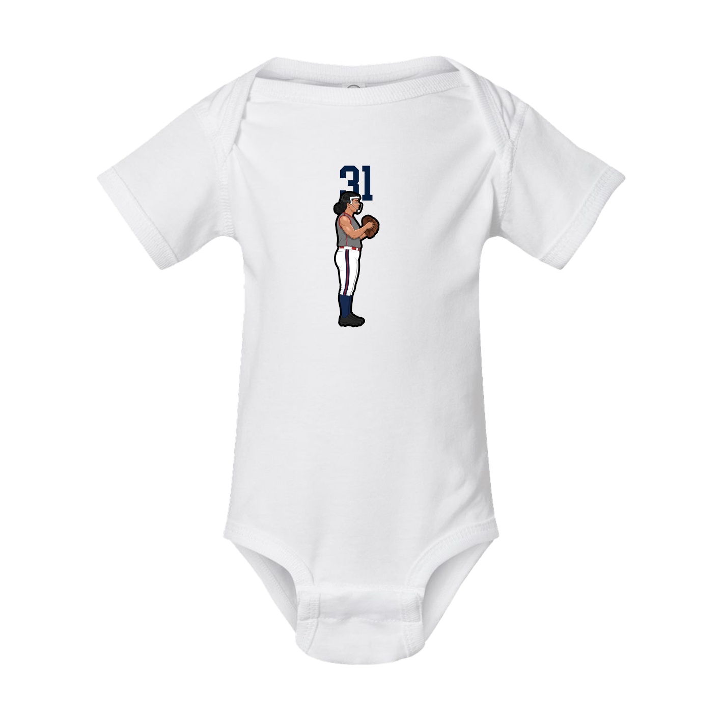 Baby Onesie — Number Top in White