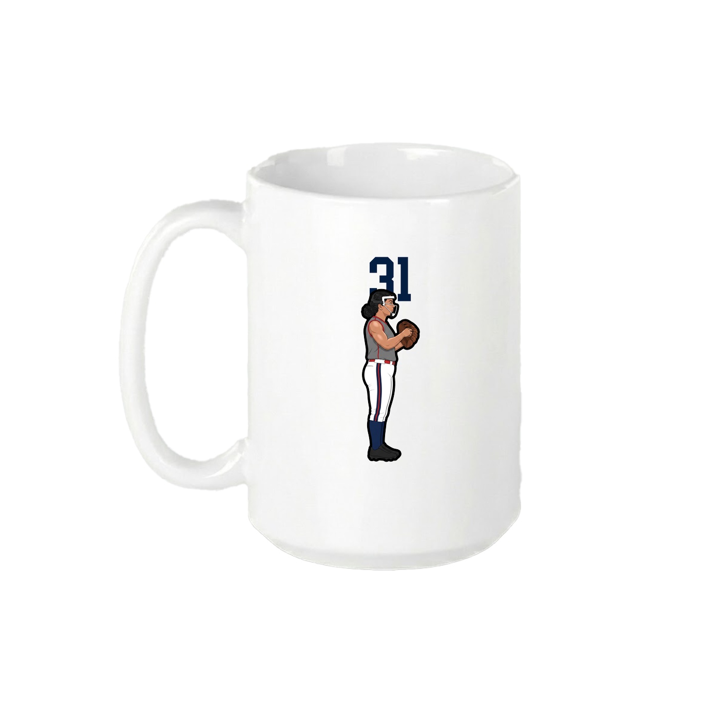 15oz Coffee Mug — Number Top in White