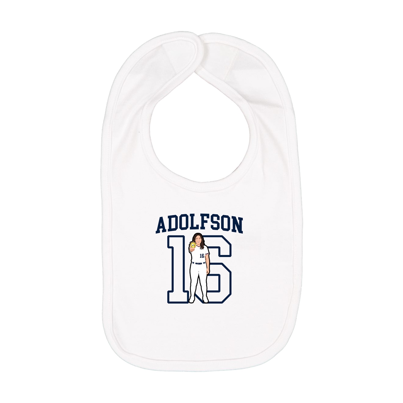 Infant Bib — Shirsey in White