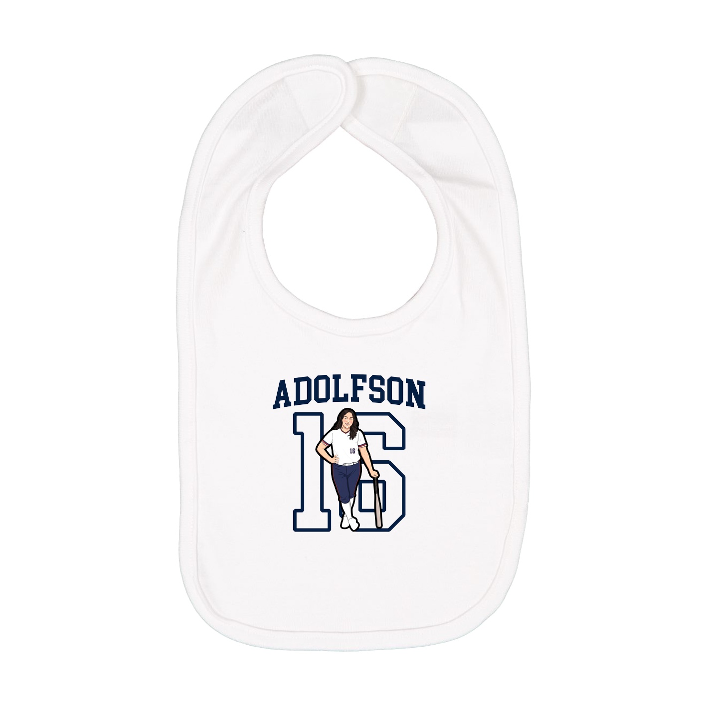Infant Bib — Shirsey in White