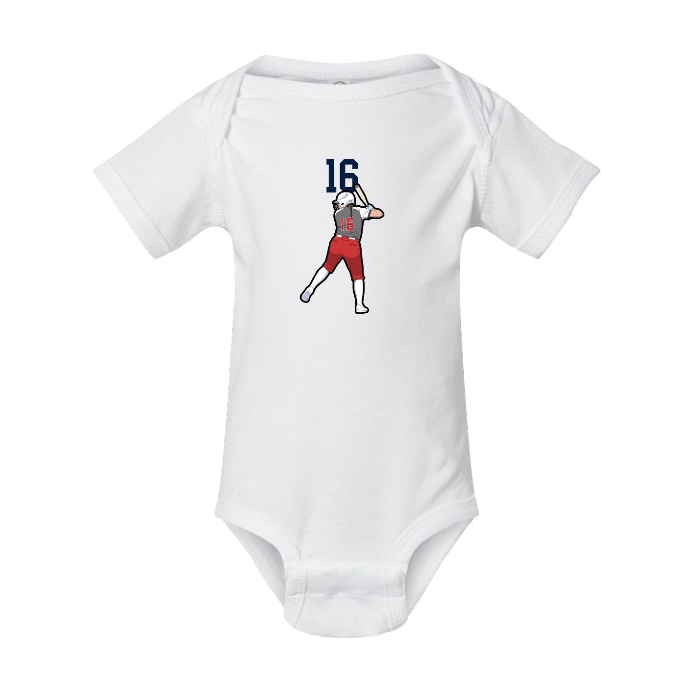 Baby Onesie — Number Top in White