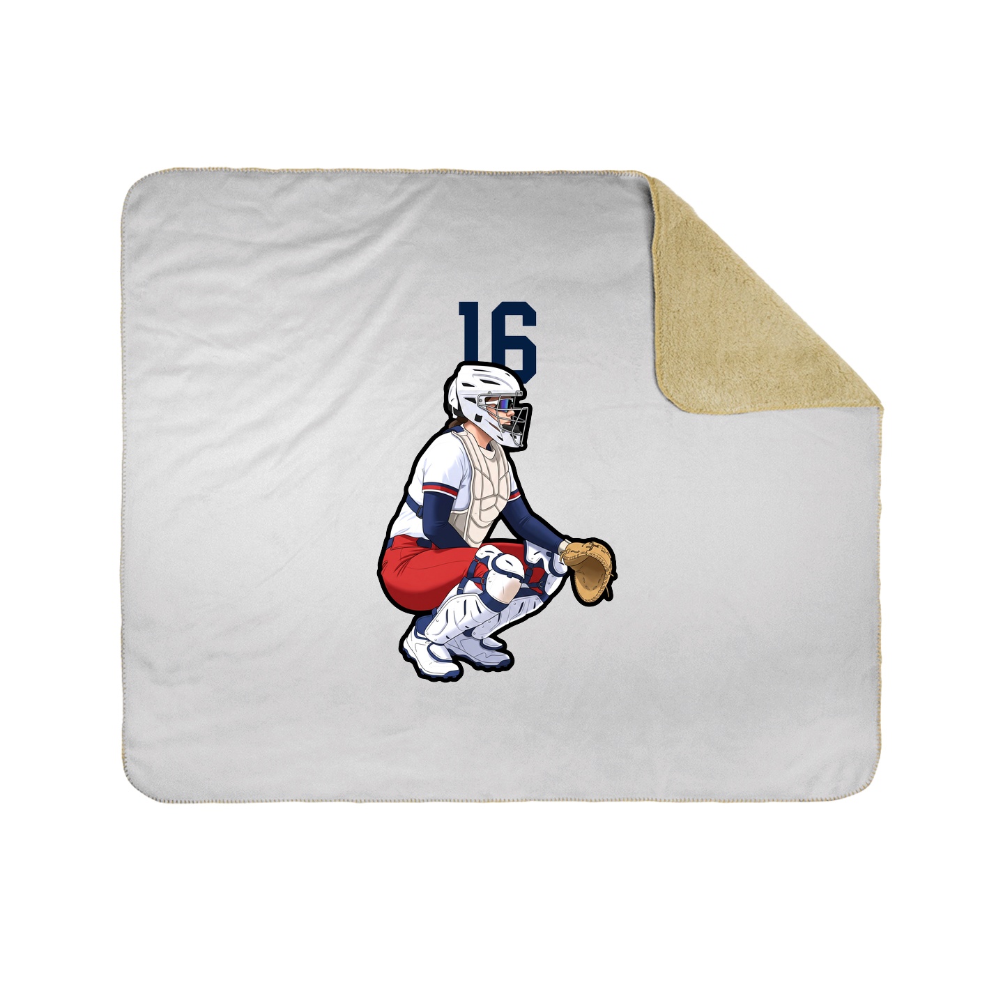 Throw Blanket — Number Top in White