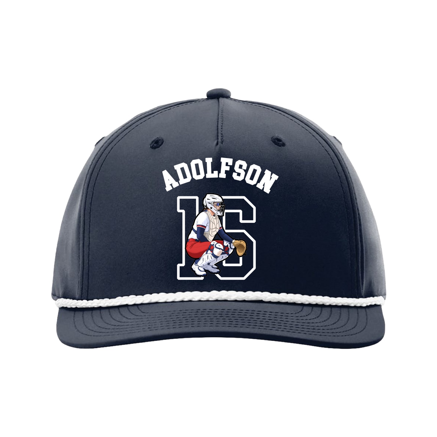 Five-Panel Classic Rope Cap — Shirsey Arch in Navy