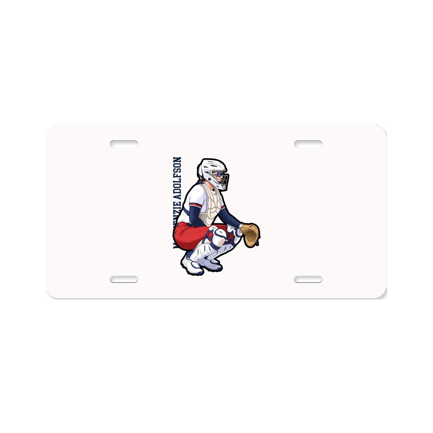 License Plate — Name Vertical in Classic