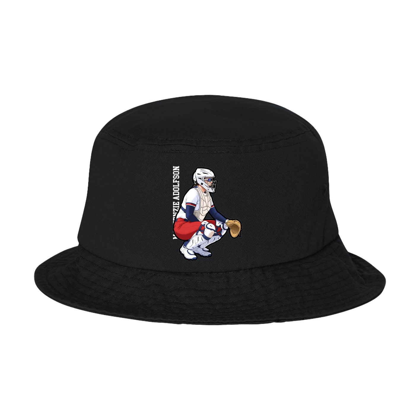 Bucket Cap — Name Vertical in Black