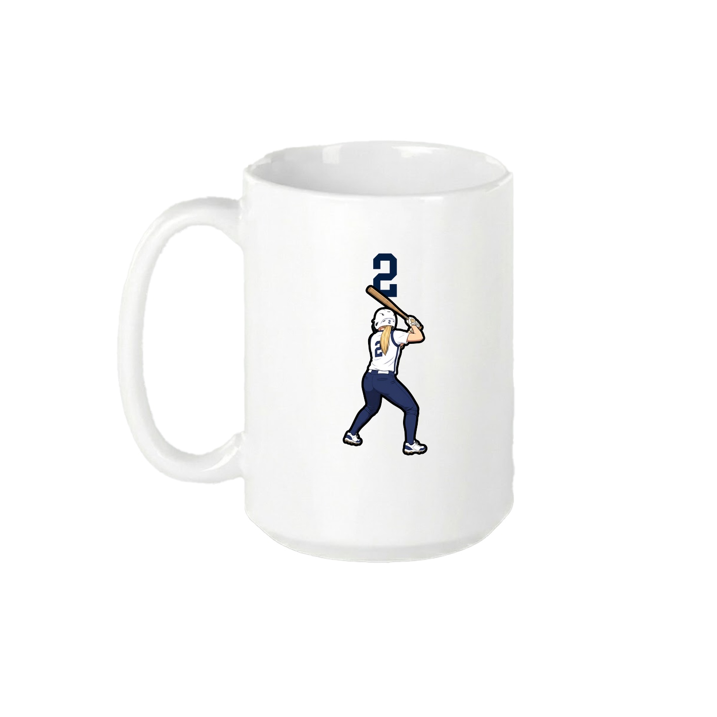 15oz Coffee Mug — Number Top in White