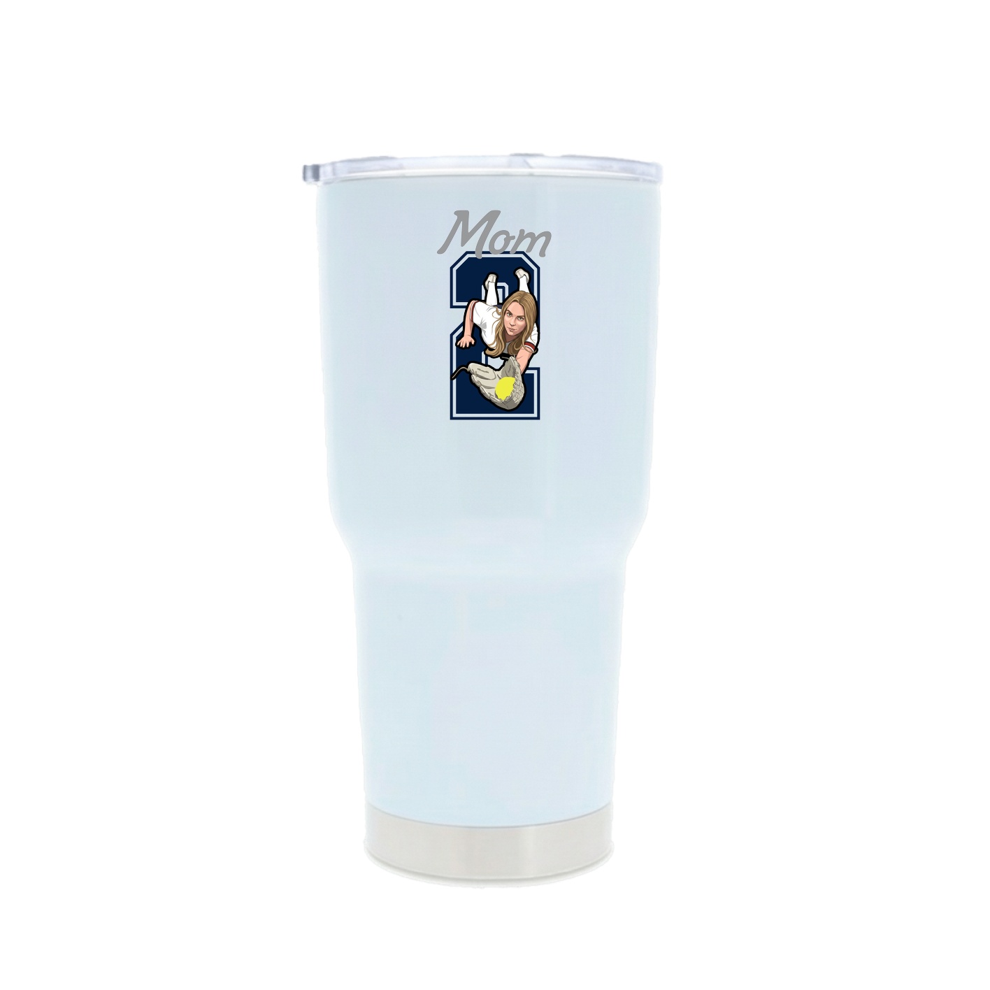 30oz Stainless Steel Tumbler — Mothers Day Shirsey in White