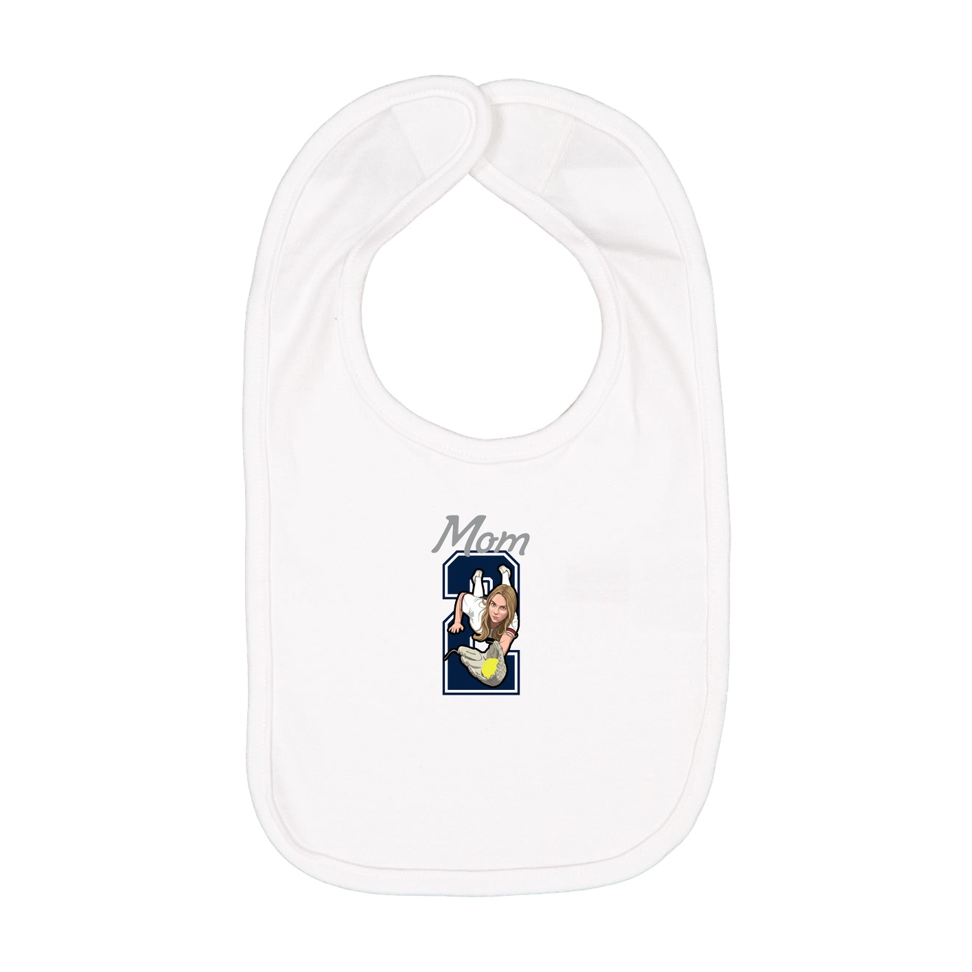 Infant Bib — Mothers Day Shirsey in White