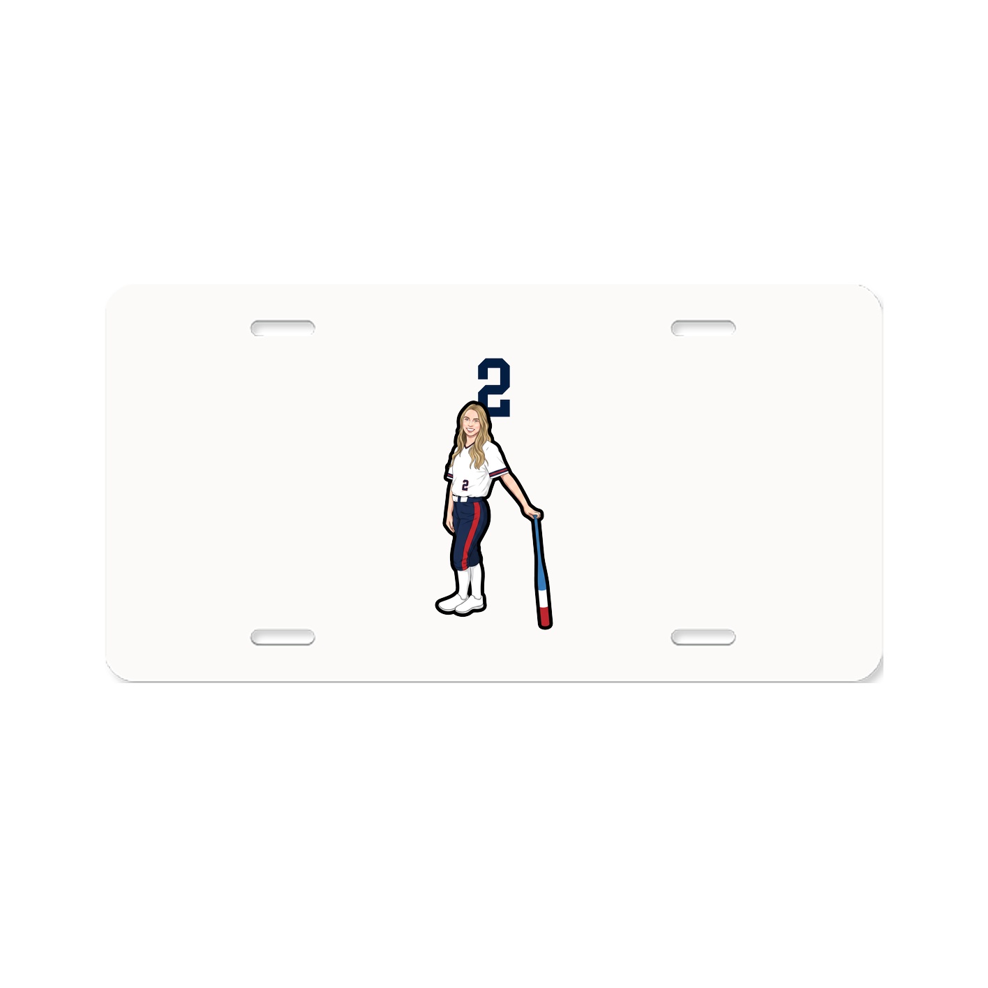 License Plate — Number Top in Classic