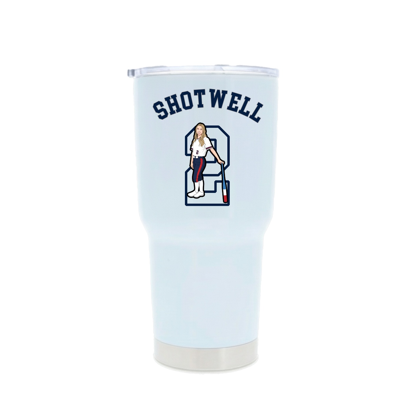 30oz Stainless Steel Tumbler — Shirsey Arch in White