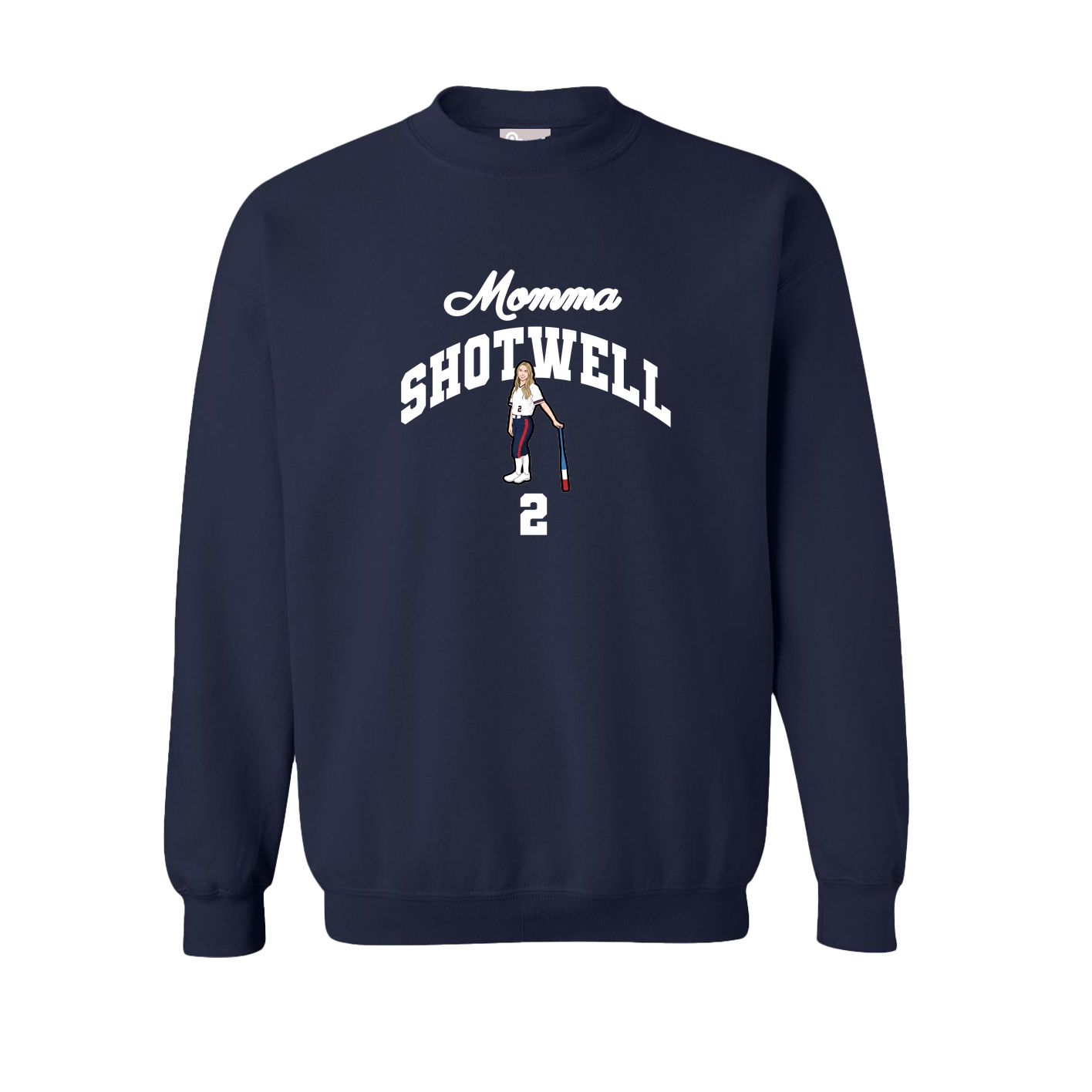 Fleece Crew — Mothers Day Arch in Navy