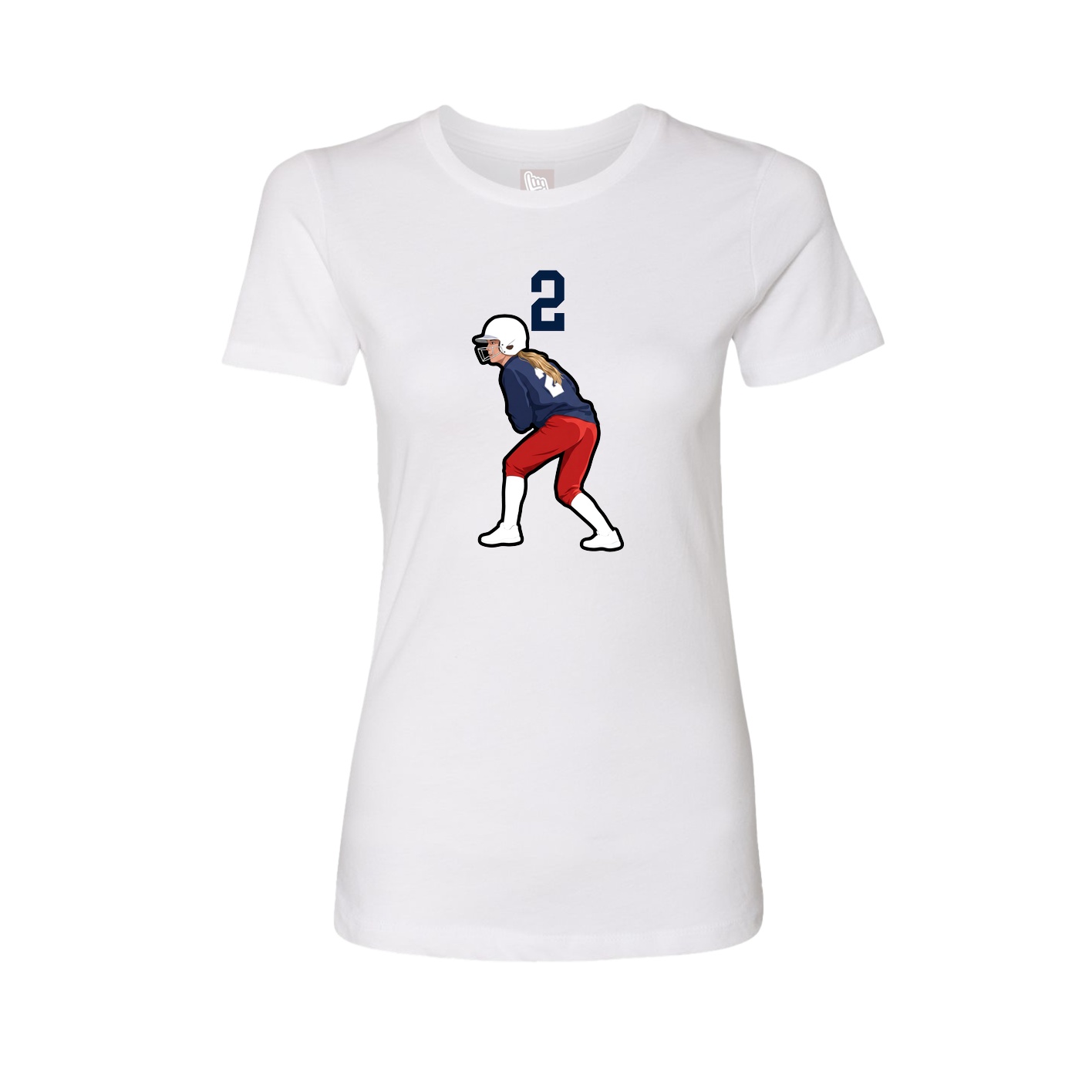 Womens Tee — Number Top in White