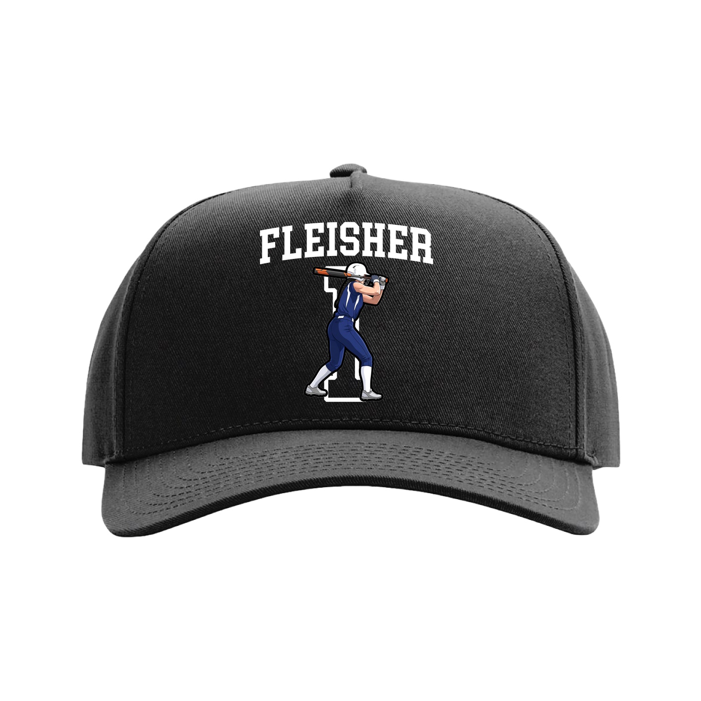 Full Fabric Five-Panel Champ Cap — Shirsey in Black