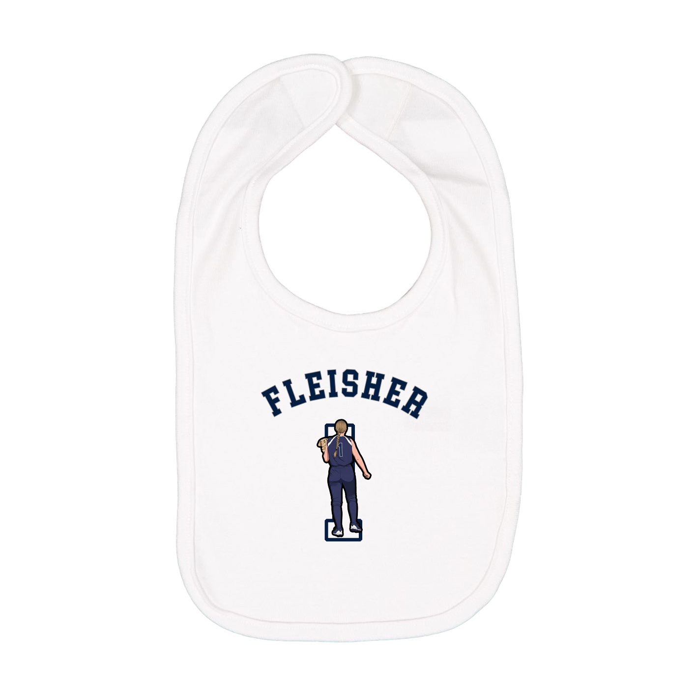 Infant Bib — Shirsey Arch in White