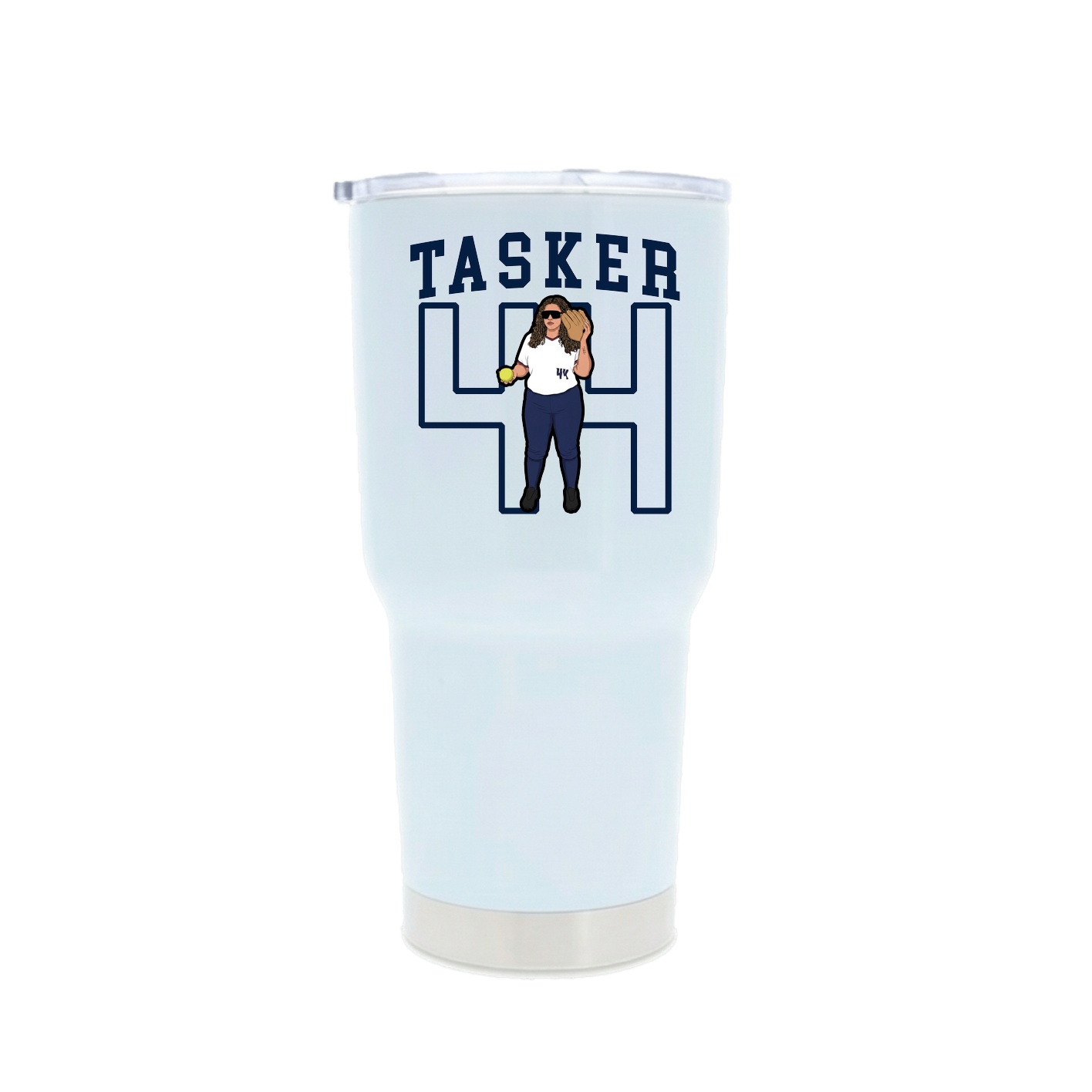 30oz Stainless Steel Tumbler — Shirsey in White