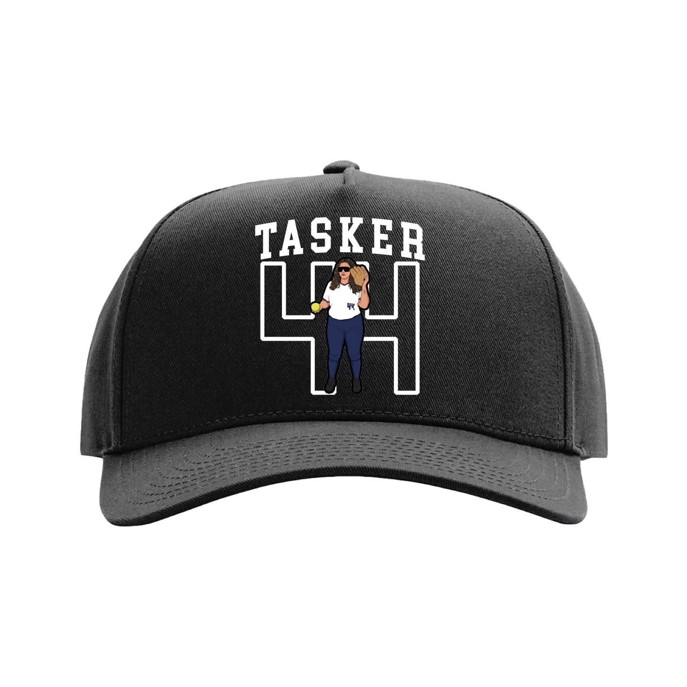 Full Fabric Five-Panel Champ Cap — Shirsey in Black