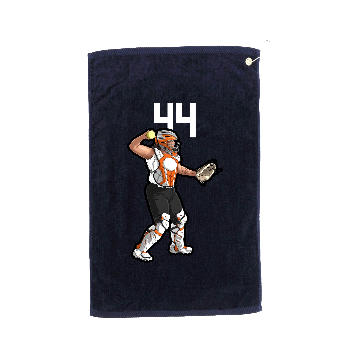 Golf Towel — Number Top in Navy