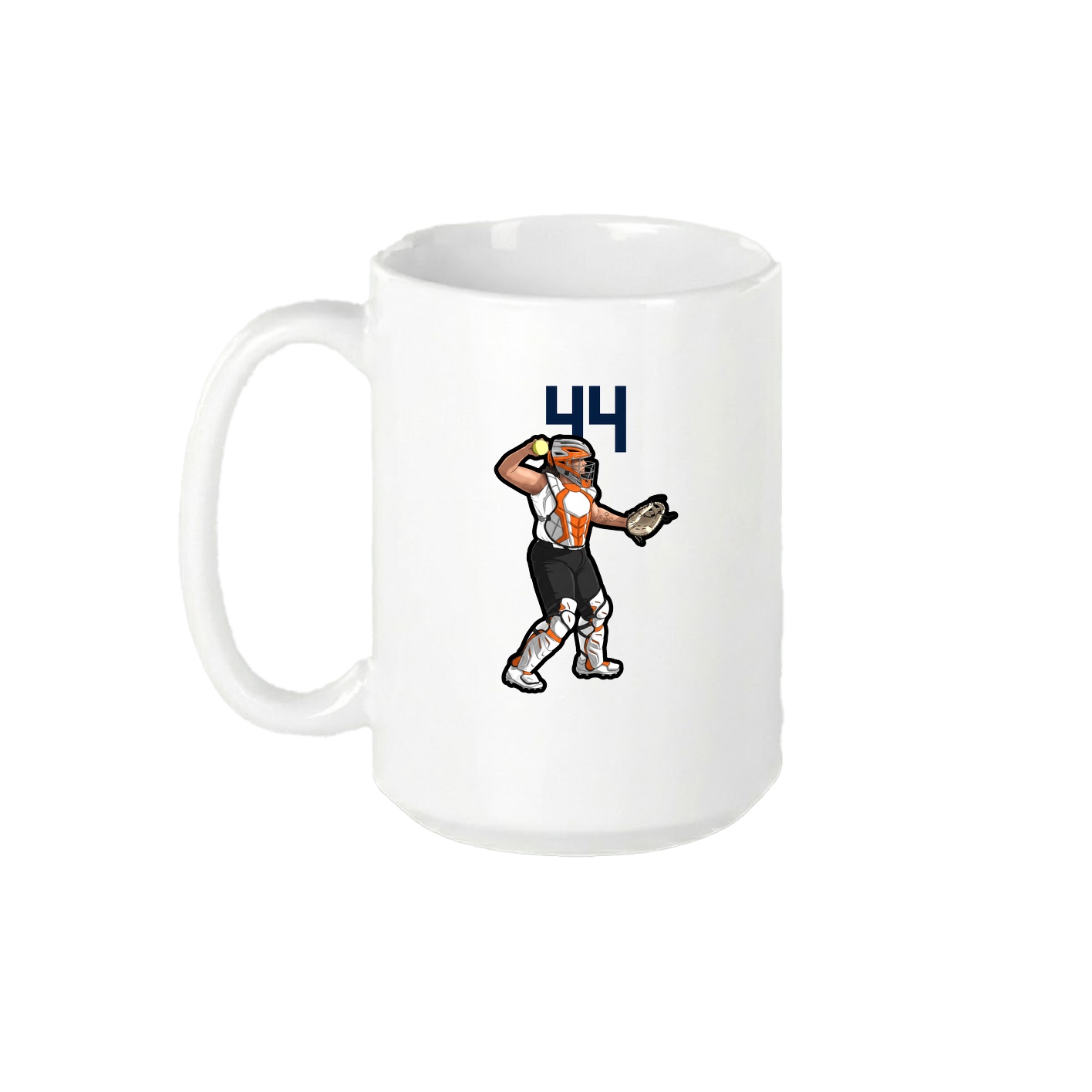 15oz Coffee Mug — Number Top in White