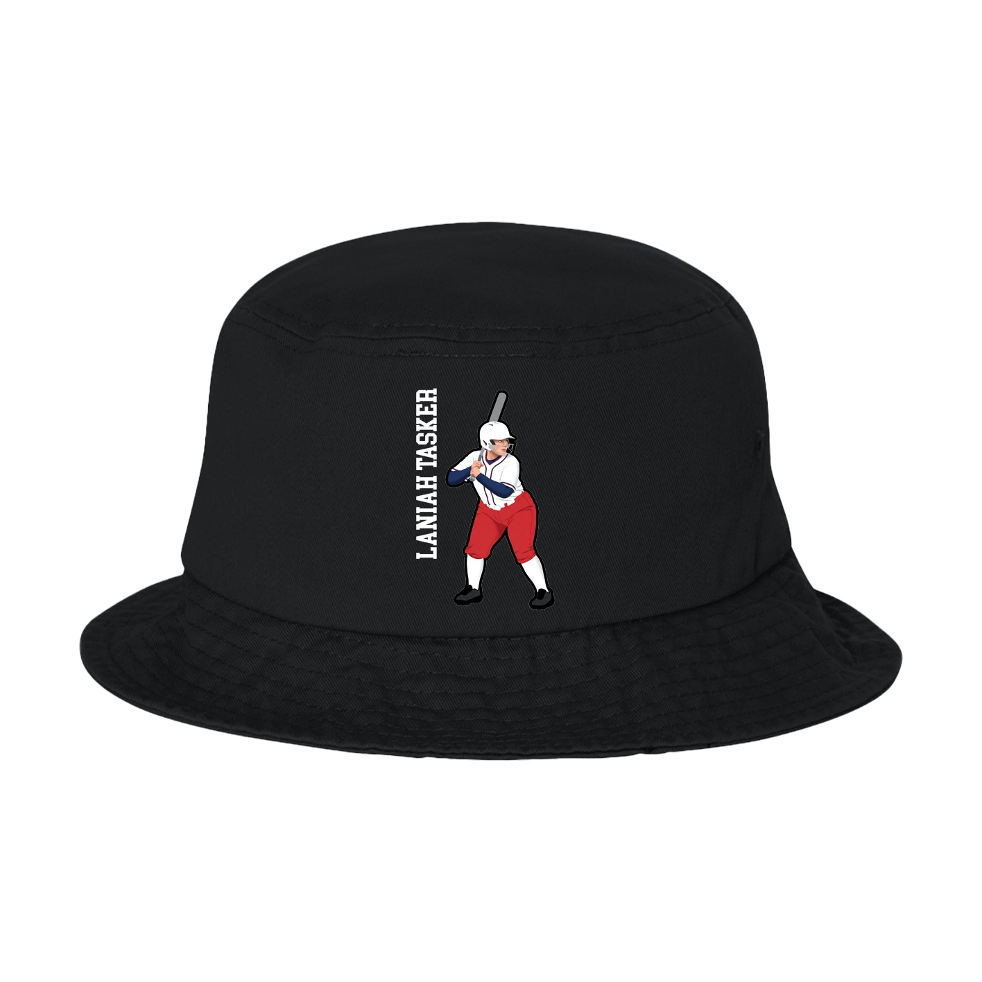 Bucket Cap — Name Vertical in Black